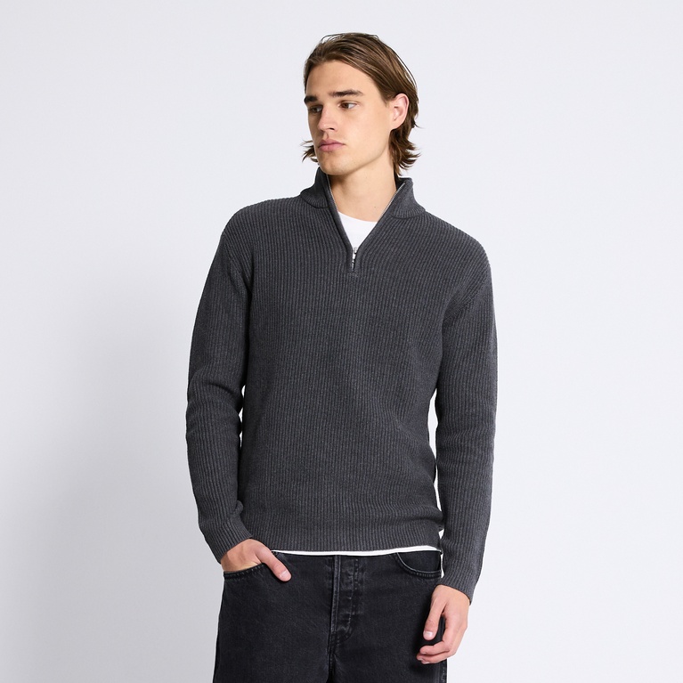 Half-zip knit sweater "Frans"